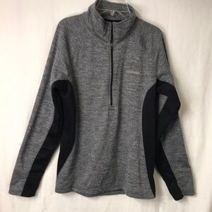 COLUMBIA 1/2 Zip Jacket L Gray Black Like new Athleisure